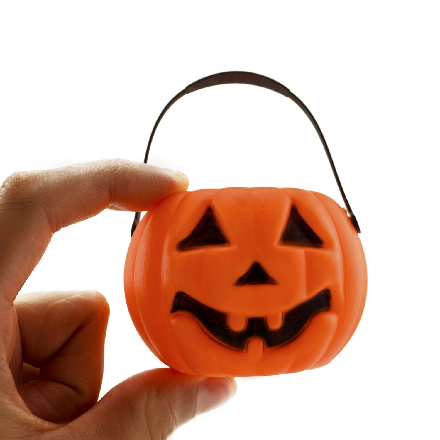 6 Pc Mini Plastic Halloween Pumpkin Jack O Lantern Candy